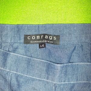 Comrags wide leg cropped denim pants, L